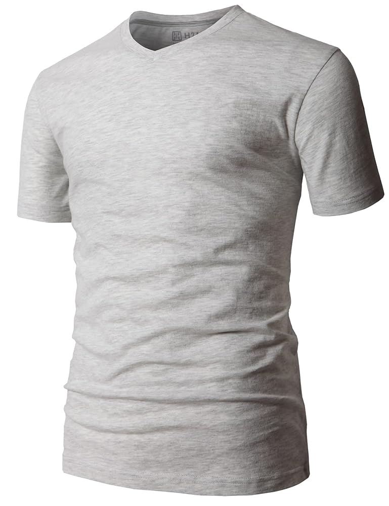 H2H Mens v Neck t Shirts AshGray US XS/Asia S (CMTTS0197